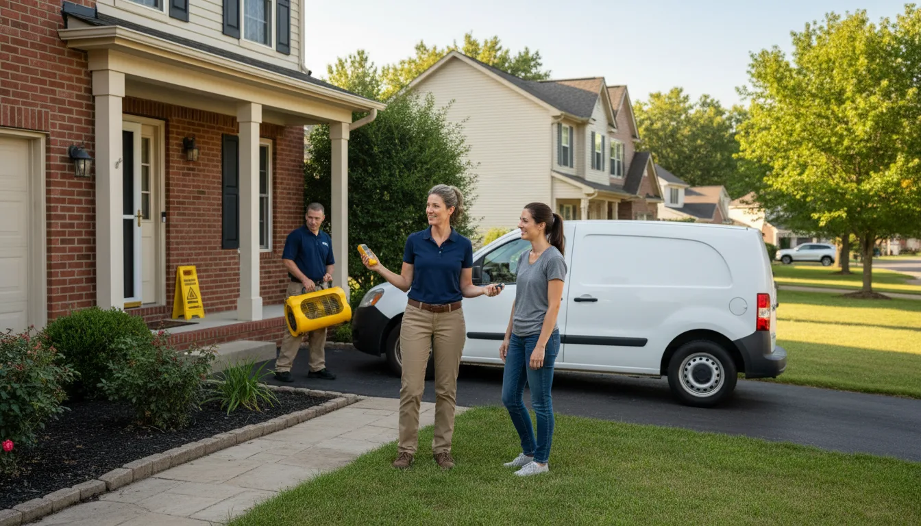 Residential water damage restoration in Homewood, IL